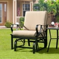 thumbnail image 2 of Costway 2PCS Patio Rocking Chair with Cushion Heavy-Duty Metal Frame Smooth Glider Outdoor, 2 of 9