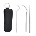 thumbnail image 1 of YABCSAZ Personal Care & Beauty Deals! Stainless Steel Toothpicks Kit, Teeth Cleaning Tools, Reusable Tooth Picks Set, Pocket Keychain Portable Metal Toothpicks For Travel on Clearance, 1 of 2