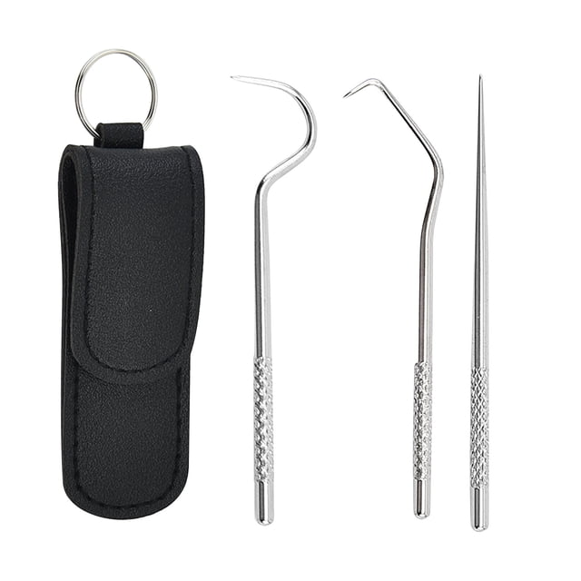 YABCSAZ Personal Care & Beauty Deals! Stainless Steel Toothpicks Kit, Teeth Cleaning Tools, Reusable Tooth Picks Set, Pocket Keychain Portable Metal Toothpicks For Travel on Clearance
