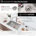 thumbnail image 3 of Stylish Dual Mount 27" Stainless Steel Single Bowl Kitchen Sink with Strainer S-406T, 3 of 13