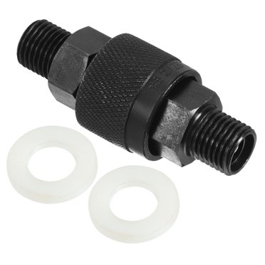 Unique Bargains Coupleur Hydraulique à Connexion Rapide M14x1.5mm Filetage Mâle Raccord de Tuyau, Noir 1 Ensemble