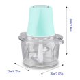 thumbnail image 4 of Food Processor Electric Meat Grinder 500W Food Chopper With 8 Cup 2L Glass Bowl & 4 Large Sharp 2 Speed For Vegetable Kitchen Cutter Medium Super Powerful Chopping Grinding, 4 of 9