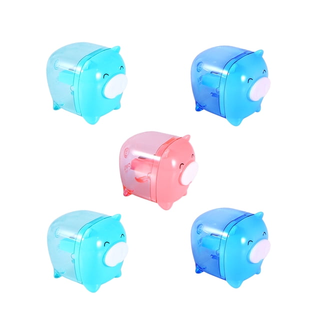5 Pcs Taille-Crayon en Plastique en Forme de Cochon pour Enfants Usage Scolaire à Main