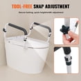 thumbnail image 3 of KFFKFF Bathroom Safety Bar, Supports up to 300LBS, Toilet Seat Structure, Customizable Width to Suit Various Toilets, Simple Set-Up, Toilet Grip Rails with Cushioned Armrests, 3 of 9