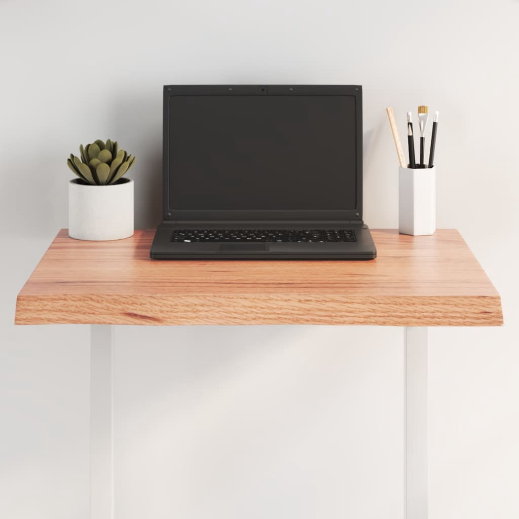 vidaXL Table Top Light Brown 60x50x(2-4) cm Treated Solid Wood Live Edge