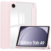 8.7-Inch Tablet Case For Samsung Galaxy Tab A9(SM-X110 / SM-X115) with Pen Slot / Wake Up Function Tri-folding Transparent Tablet Case