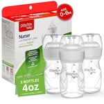 Playtex Baby® Anti-Colic, Reduce Gaz, Air Bouteille de nourrice gratuite avec 15 Liners jetables pré-stérilisés, plus près de l'allaitement, 3x4 Once Bouteilles