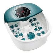 MaxKare Foot Spa Bath Massager with Heat, Bubbles, and Vibration, Digital Temperature Control, Foot Soak Rollers, Green