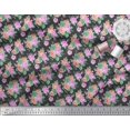 thumbnail image 2 of Soimoi Tissu Popeline de Coton à Pois, Feuilles et Roses Imprimé Floral 1 Yard 42 Pouces de Large, 2 of 3