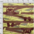 thumbnail image 3 of oneOone Rayon Yellow Fabric Kids Craft Projects Decor Fabric Printed By The Yard 56 Inch Wide, 3 of 4