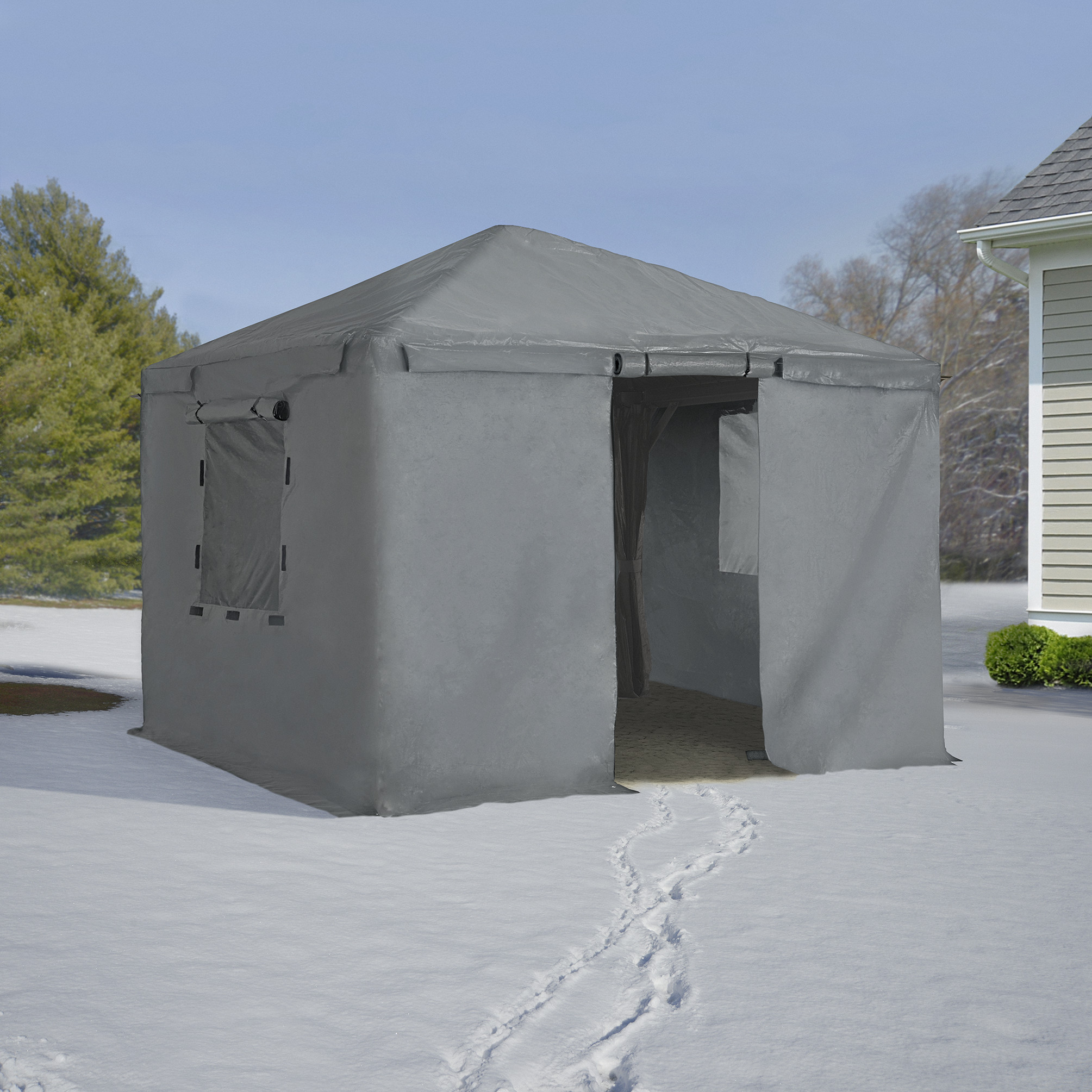 Sojag Winter Cover 8 x 8 x 9 ft Grey Winter Cover For Gazebos