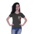 thumbnail image 1 of Moomaya T-shirt à Col Rond pour Femmes à Manches Courtes avec Poche Appliquée à Paillettes - D0, 1 of 6