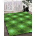 thumbnail image 3 of Ahgly Tapis d'Intérieur Lavable en Machine Carré Vert Pois, 5 Pieds Carré, 3 of 7