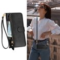 thumbnail image 1 of iPhone 15 Plus Case ,Zipper Handbag Wallet Leather Cover with Crossbody Detachable Lanyard Strap, 1 of 5