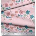 thumbnail image 3 of Soimoi Poly Georgette Fabric Floral,Tree & Owl Kids Print Fabric by The Yard 52 Inch Wide, 3 of 3