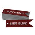 thumbnail image 1 of Inkdotpot Pack Of 100 Real Silver Foil Paper Tags Happy Holiday Favor Hang Tags, 1 of 6