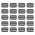 thumbnail image 1 of Unique Bargains Black Tri-Glide Slide Buckles Webbing Strap Fastener (100 Pack), 1 of 5