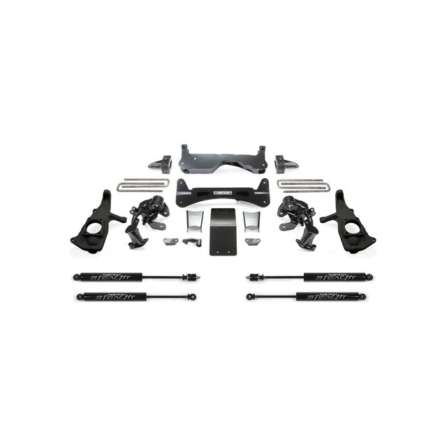 Fabtech Motorsports K1046M Lift Kit Suspension Stealth Series 6 Inch Front Lift 4 Inch Rear Lift With Front And Rear Stealth Shock Absorbers