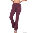thumbnail image 1 of CHUANK Womens & Plus Stretch Cotton Fold-Over High Waist Bootcut Workout Flared Yoga Pants, 1 of 4