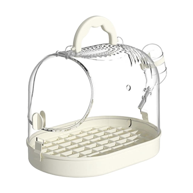 GROWTH TANK Bird Cage Multipurpose Parrot Outing Cage Bird Carrier for Parrotlets Cockatiels White