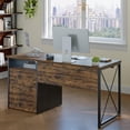 thumbnail image 3 of Bestier 55 inch Computer Desk with Drawers Keyboard Tray Home Office Desk, 3 of 11