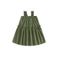 thumbnail image 1 of Faithtur Robes à Volants pour Filles, Sans Manches Épaules Dénudées Couleur Unie Décontractée Fête Rue Princesse Robe, 1 of 8