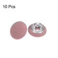 thumbnail image 3 of Unique Bargains 10pcs 16L Fabric Cloth Covered Button 10mm Round Metal Shank Sewing Buttons for Suits Dress Blouses, Deep Pink, 3 of 5