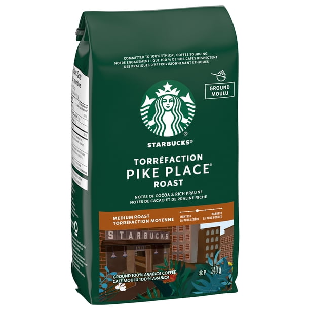 STARBUCKS Pike Place Roast Ground Coffee, Medium Roast, Smooth