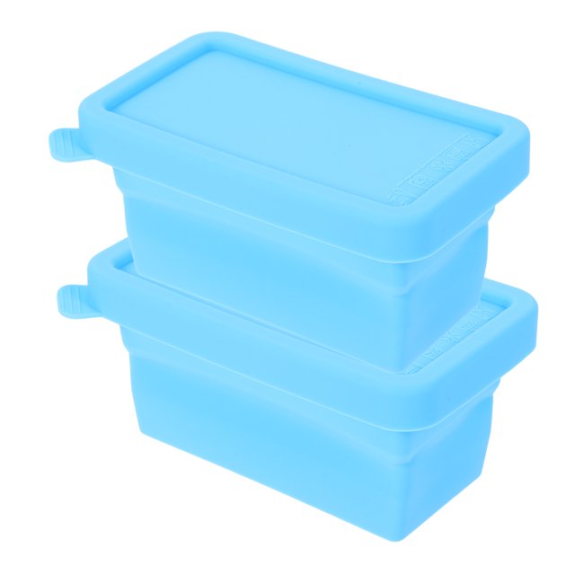 2pcs Silicone Freezer Tray Soup Container Small Food Storage Box Condiment Sauce Container