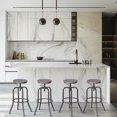 thumbnail image 3 of Homy Casa Adjustable Swivel Bar Stool Set of 4 - Walnut Finish, Industrial Counter for Kitchen Island, 3 of 8