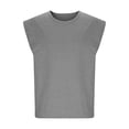 thumbnail image 3 of Timegard Débardeurs Homme Col Ras du Cou Manches Courtes Couleur Unie T-Shirt Basique Décontracté Confortable Chemises Haut Blouse Été, 3 of 5