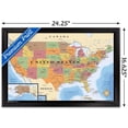 thumbnail image 2 of Map - USA Wall Poster, 22.375" x 34" Framed, 2 of 4