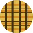 thumbnail image 1 of Ahgly Tapis Rond Lavable en Machine Intérieur Transitionnel Brun Selle, 7 Pieds Rond, 1 of 7