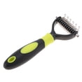 thumbnail image 2 of Deshedding Dog Brush, Dog Brush for Shedding Dog Rake Cat Brush Double Sided Undercoat Rake Comb for Detangling, Deshedding Pet Grooming Brush for Small, Medium Dogs and Cats, 2 of 7