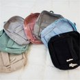 thumbnail image 4 of Striped Backpack Outdoor College Large Capacity Solid School Bag Backpack Female Corduroy Fashion Travel Rucksack Students Adults Pink, 4 of 8