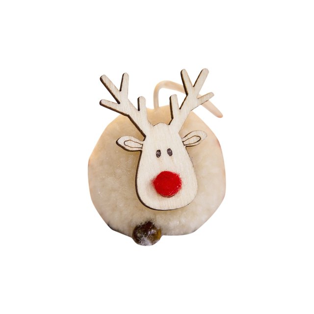 BKRE Festive Reindeer Pompom Hanging Ornament Handmade Deer For Party