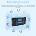 thumbnail image 2 of Yeacher 50A MPPT Solar Charge Controller 12/24V Auto Focus Solar Panel Controller Battery Intelligent Regulator with 4 USB Output Adjustable Parameter LCD Display Timer Setting, 2 of 8