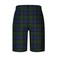 thumbnail image 4 of Diufon Men's Casual Shorts Spring Summer Wide Leg Loose Plaid Printed Elastic Waisted Drawstring Sport Shorts, 4 of 4