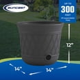 thumbnail image 3 of Suncast 14 x 12" Resin Decorative Hideaway Outdoor Garden Hose Storage Pot, Gray, 3 of 8