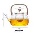 thumbnail image 2 of Cuisiland 1000ml Removable Filter and Borosilicate Temperature Resistant Glass Teapot with handle, 2 of 5