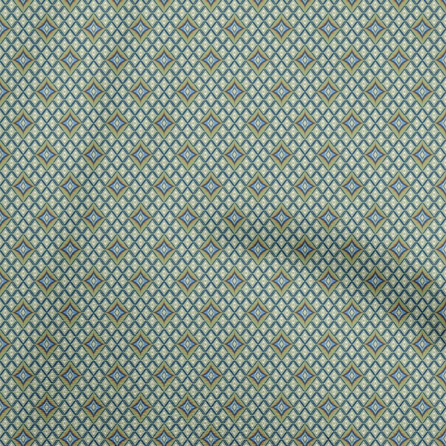 oneOone Georgette Viscose Medium Blue Fabric Asian Ikat Sewing Craft Projects Fabric Prints By Yard 42 Inch Wide
