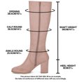 thumbnail image 2 of Unique Bargains Bottes Hauteur Genou à Talon Bloc à Bout Rond pour Femmes, 2 of 6