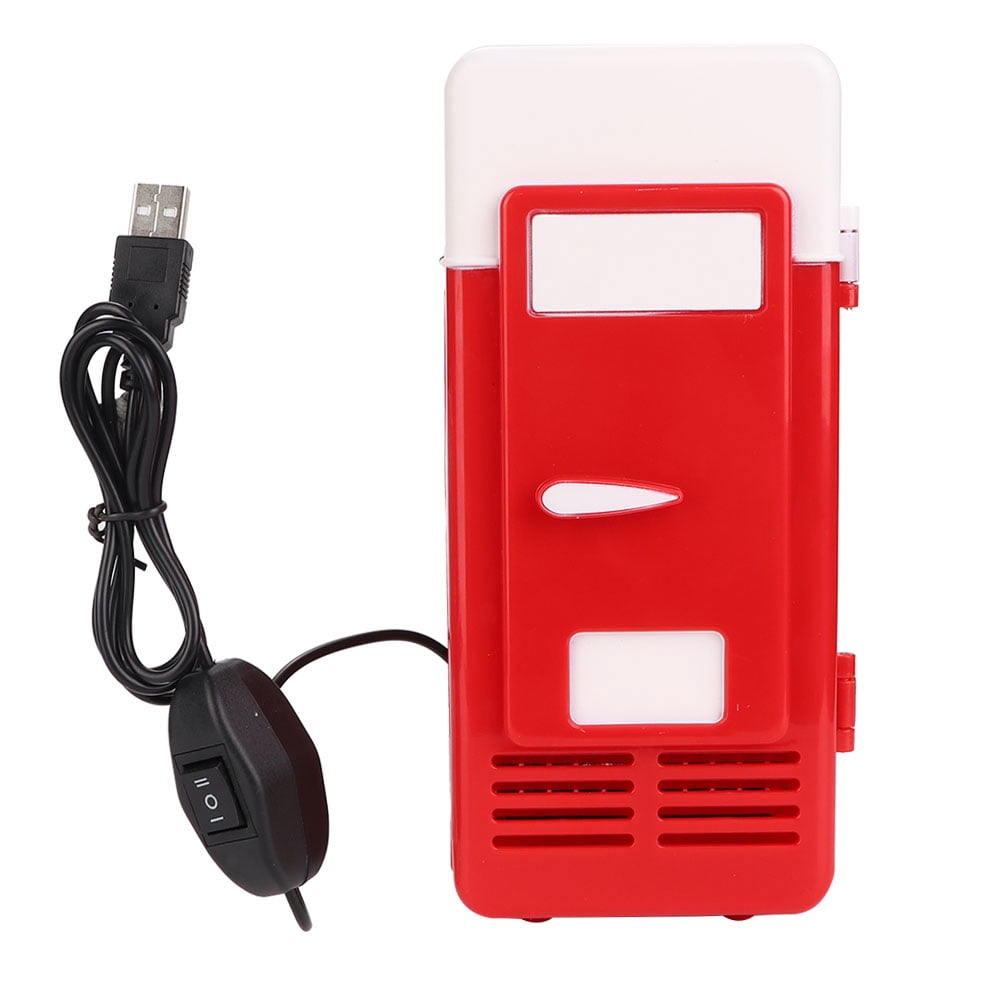 Compact Refrigerator, Small Refrigerator, Lightweight USB Built-in LED Light 3.2x3.4x7.6inch Car For Office