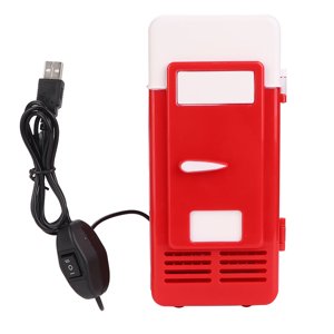 Réfrigérateur compact, Petit réfrigérateur, Léger USB Intégré LED Voiture légère 3.2x3.4x7.6inch pour bureau