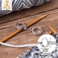thumbnail image 1 of Vaidha 2 Pack Crochet Finger Ring Adjust Crochet Tension Ring Open Yarn Guide Finger Clip Crochet Thimble, 1 of 4
