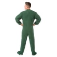 thumbnail image 2 of Big Feet PJs Green Micro-polar Fleece Adult Footed Pajamas NO Drop Seat Sleeper, 2 of 2