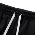 thumbnail image 3 of Men's Sports Shorts Multiple Pockets Running Training Basketball Shorts(Black,XL), 3 of 8