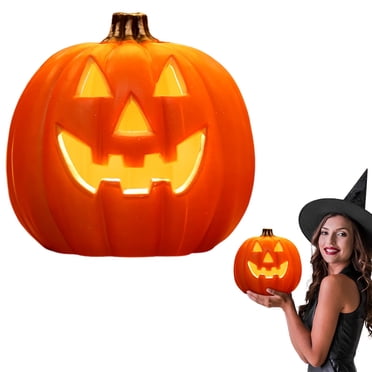 WHEANG Halloween Light Up Pumpkin Prop With Led Light Pumpkin Figurine Lights Pumpkin Lamp Not Include The Battery Halloween Decor For Indoor Outdoor