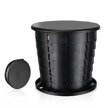 Toilette de Camping Pliable, Toilette de Camping à 8 Hauteurs Réglables pour Adultes et Enfants, Petit Pot Portable pour Voiture, Camping, Randonnée, Sac à Dos, Pêche, Embouteillage, Capacité de 264 Lb