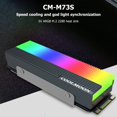 thumbnail image 2 of MesaSe COOLMOON CM-M7S M.2 SSD Heatsink Cooler 2280 ARGB Solid State Disk Radiator, 2 of 6
